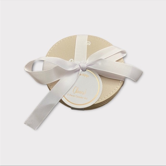 Vegan Leather Mug Coaster Set - Picture 2 of 3